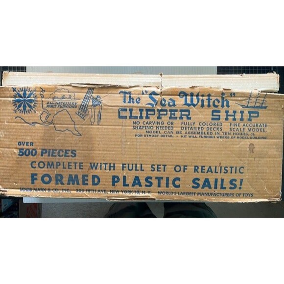 Vintage Marx, The "Sea Witch" Clipper Ship Model Kit. Rare. Unassembled. - Picture 7 of 7